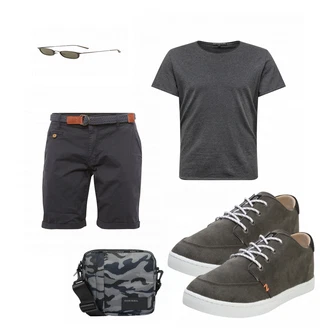 Outfit mit Blau T-Shirt Drykorn "Leichtes Outfit"