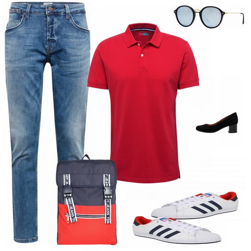 Weiß Sonnenbrille Kapten & Son kombinieren mit Blau Uhr Casio