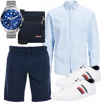 Outfit mit Weiß Sneaker Tommy Hilfiger "Leichtes Outfit"