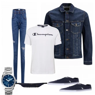 Outfit mit Blau EDC by Esprit "Leichtes Outfit"