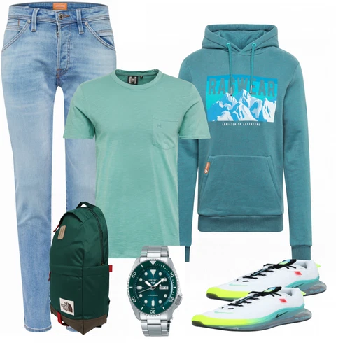 Türkis Sportschuh Nike kombinieren