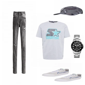 Outfit mit Grau Sneaker Nike Sportswear "Leichtes Outfit"