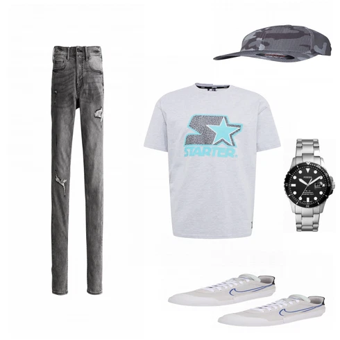 Grau Schuh Sneaker Nike Sportswear kombinieren