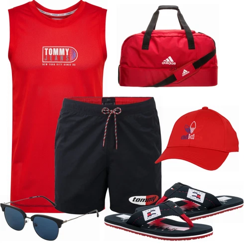 Blau Bademode Tommy Hilfiger kombinieren