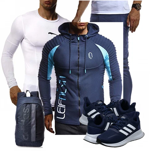 Blau Rucksack Jack & Jones kombinieren