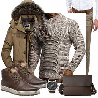 Outfit mit Grün Overall/WinterMantel/Winter Parka JEWOSOR "Leif Nelson"