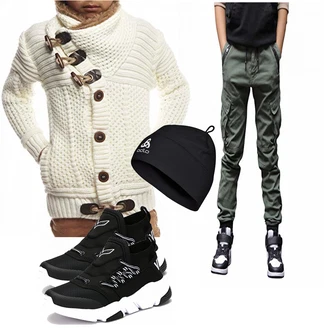 Outfit mit Blau Hut Odlo "Leif Nelson"