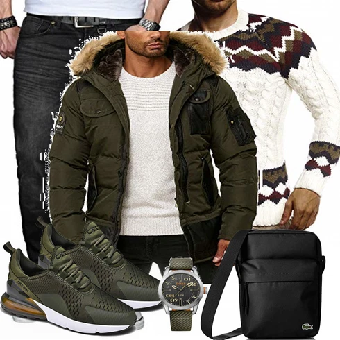 Blau Winter Parka Leif Nelson kombinieren