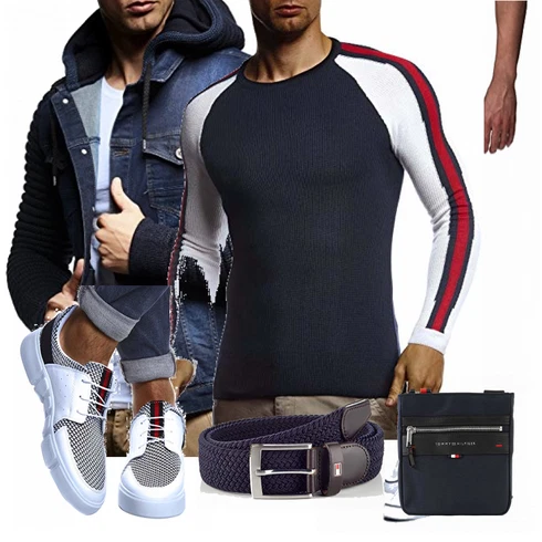 Blau Winter Parka Leif Nelson kombinieren