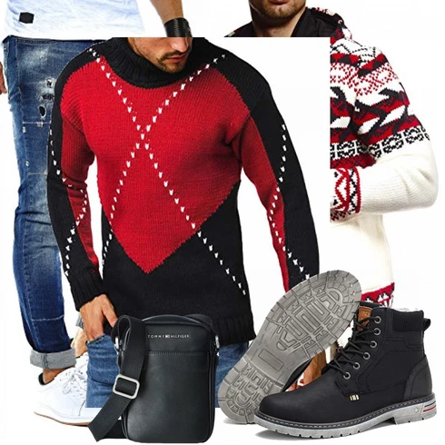 Blau Winter Parka Leif Nelson kombinieren