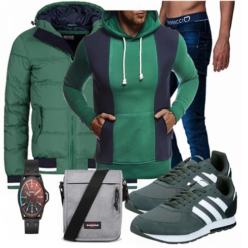Türkis Winter Parka/Regenjacke Indicode Jeans kombinieren mit Türkis Jacke Winter Parka/RegenJacke Indicode Jeans