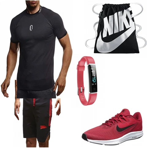 Grau Tasche Sportrucksack Nike kombinieren