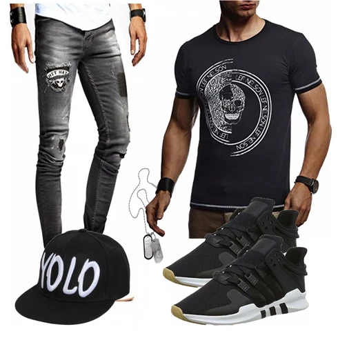 Blau Schuh Sneaker Jack & Jones kombinieren