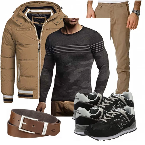 Braun Accessoire/Winter Parka/Regenjacke Indicode Jeans kombinieren
