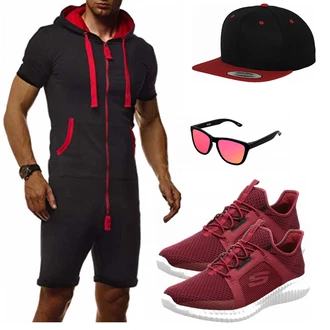 Outfit mit Rosa Overall HAWKERS "LEIF NELSON"