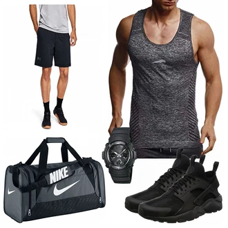 Outfit mit Blau Schuh Under Armour "Leif Nelson"