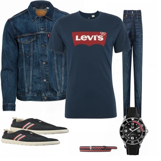 Outfit mit Schwarz Hemd levi's "Levis"