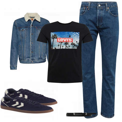 Blau Hose levi's kombinieren