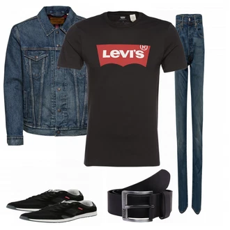 Outfit mit Schwarz Hemd levi's "Levis"