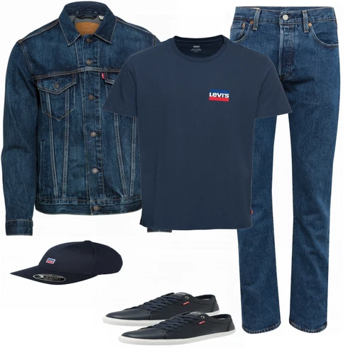 Blau Hose levi's kombinieren