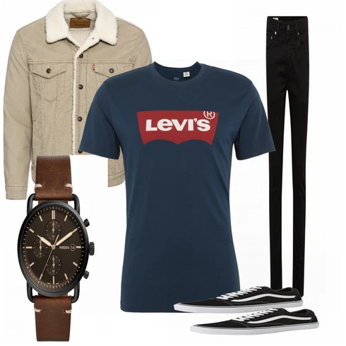 Schwarz Hose levi's kombinieren