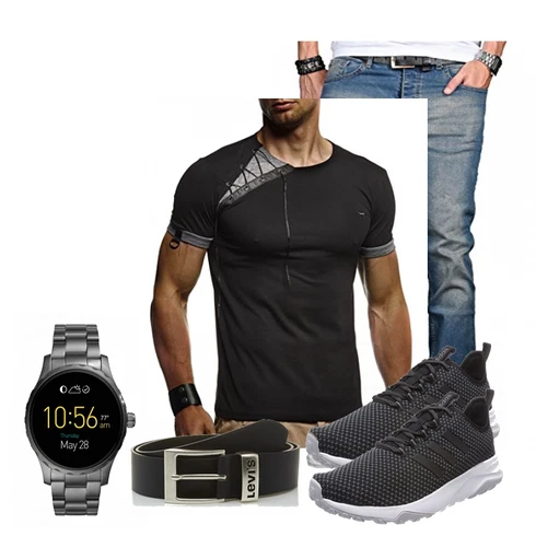 Blau Schuh Sneaker Jack & Jones kombinieren