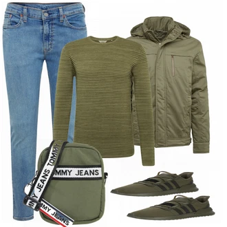 Outfit mit Blau Schuh Sneaker Adidas Originals "Levis"