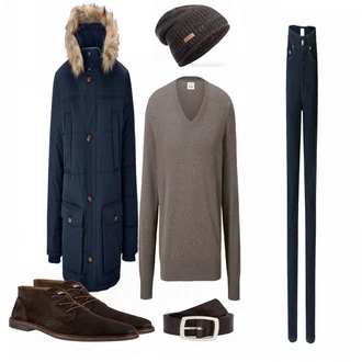 Outfit mit Grau Strickjacke Tchibo "Limited Pullover"