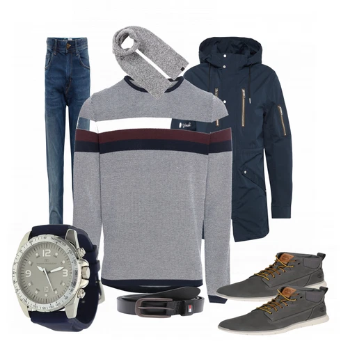 Grau Trachtenmode Timberland kombinieren mit Gürtel