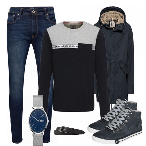 Blau Accessoire Gürtel Tom Tailor Denim kombinieren