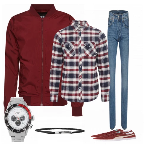 Rot Sommerjacke Urban Classics kombinieren