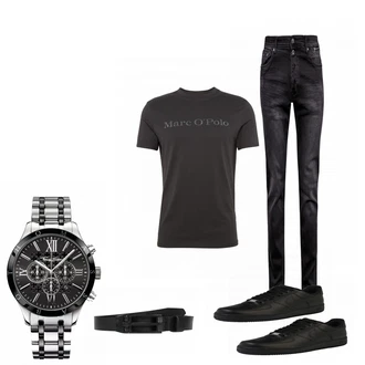 Outfit mit Schwarz Sneaker Nike "LOKAQ"