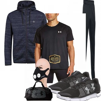 Outfit mit Blau Schuh Under Armour "Lotus"