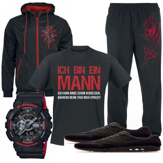 Outfit mit Schwarz Sneaker Nike "Luca"