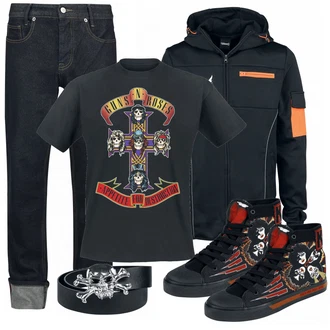 Outfit mit Blau Sneaker Kiss "Lustiger Look"