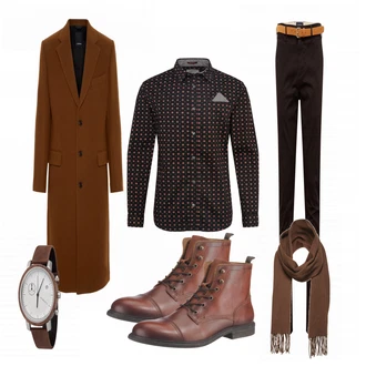 Winter Outfits mit Gelb Stiefel SELECTED HOMME "Luxeman"
