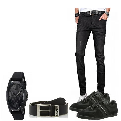 Blau Trachtenmode Boss kombinieren mit Blau Gürtel levi's