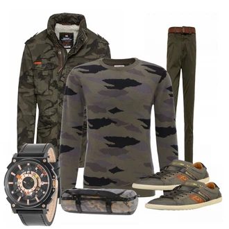 Outfit mit Grün SchulterTasche The North Face "Mansur"