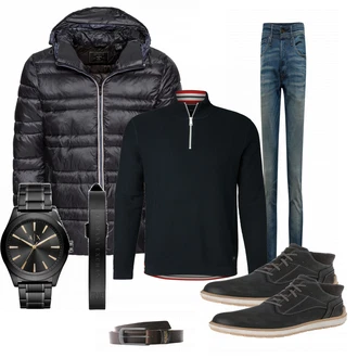 Outfit mit Blau Stiefel Josef Seibel "Marco"