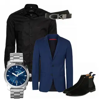 Outfit mit Blau Anzug Hugo "maresk"