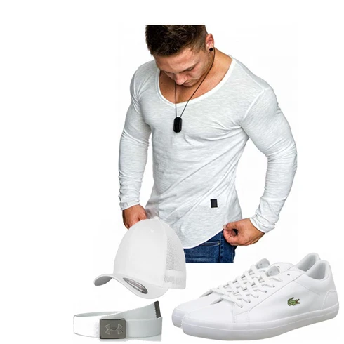 Grau Trachtenmode Lacoste kombinieren mit Grau Gürtel Under Armour