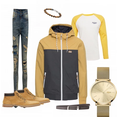 Braun Schuh Stiefel Jack & Jones kombinieren