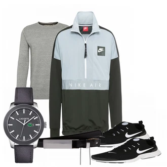 Outfit mit Schwarz Sneaker Nike "Mayeso"
