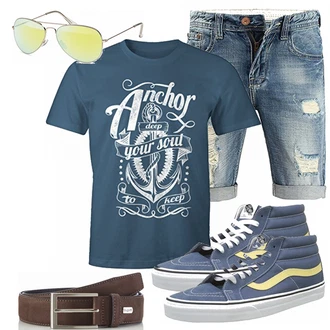 Outfit mit Grau Trachtenmode Vans "Mechislav"