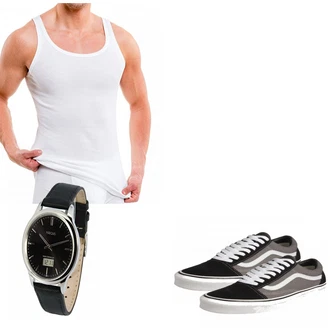 Outfit mit Schwarz Schuh Vans "Mentor"