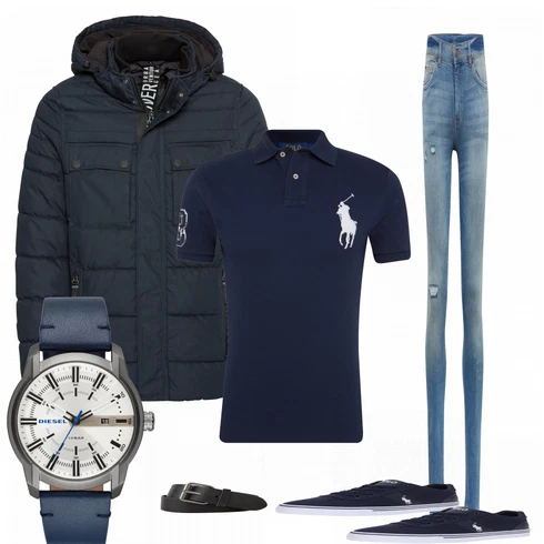 Schwarz Schuh Sneaker Polo Ralph Lauren kombinieren