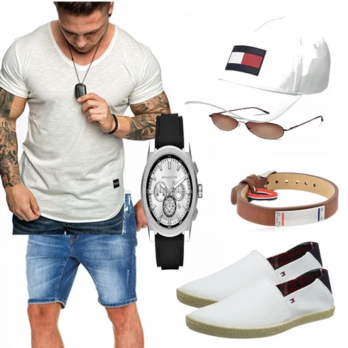 Grau Sandalen Tommy Hilfiger kombinieren