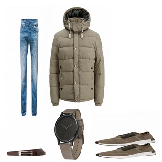 Outfit mit Grün Sneaker Bugatti "MindBlow"