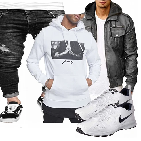 Blau/Grau Winter Parka Indicode Jeans kombinieren