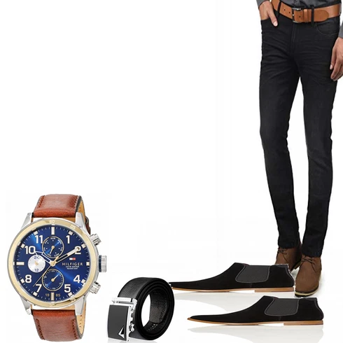 Blau Overall Blend kombinieren